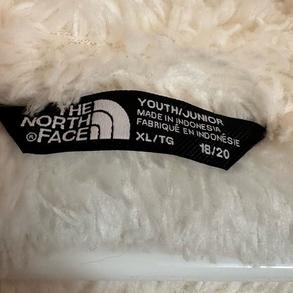 THE NORTHFACE light blue corduroy puffy jacket 550, size Youth XL. NWOT - Picture 3 of 7